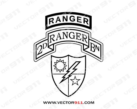 US Army 2nd Ranger Battalion Insignia - Vector911 Digital Vectors