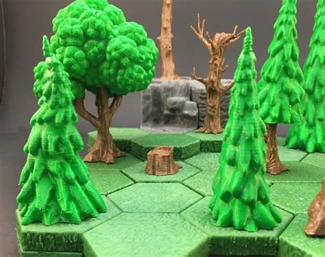 Forest Set Hex Tiles Etsy