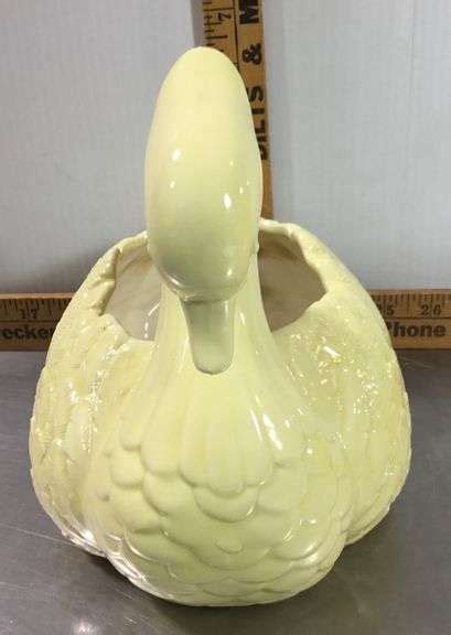 Ceramic Swan Planter Sherwood Auctions