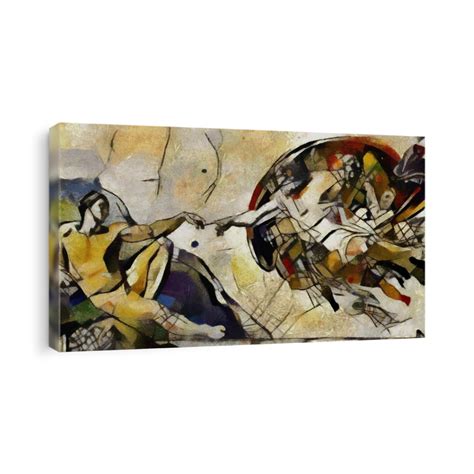 Alternative Reproduction Of The Creation Of Adam Fresco By... Canvas ...