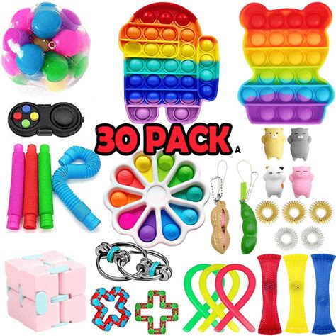 Pack Fidget Toy Set Pop It Sensory Toy F R Vuxna Barn Themobilestore