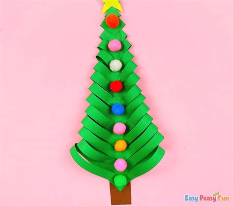 Paper Christmas Tree Craft Easy Peasy And Fun