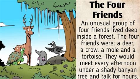 Friendship Is The Best Gift The Four Friends Story English Moral