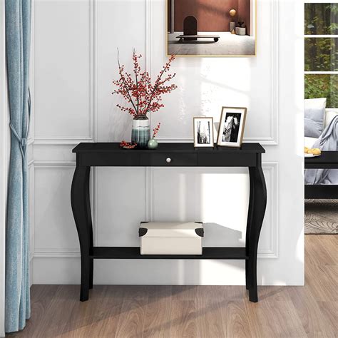 Chic Accent Sofa Table With Drawer