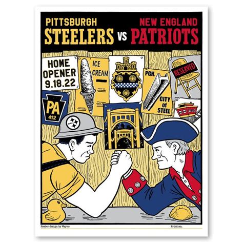 Pittsburgh Steelers Vs New England Patriots 9 18 22 Game Poster