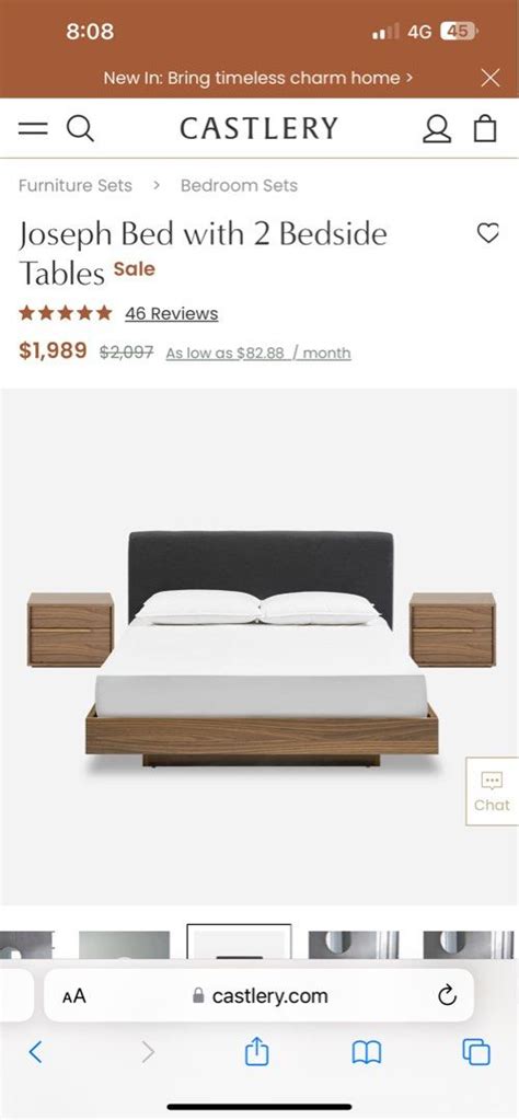 Queen Size Joseph Bed With Side Tables From Castlery Furniture Home