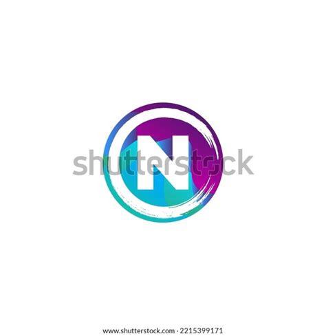 Colorful N Letter Logo Design Template Stock Vector Royalty Free