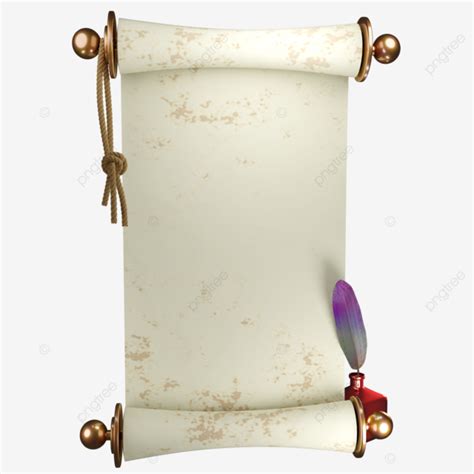 Ancient Blank 3d Scroll Scroll Ancient 3d PNG Transparent Clipart