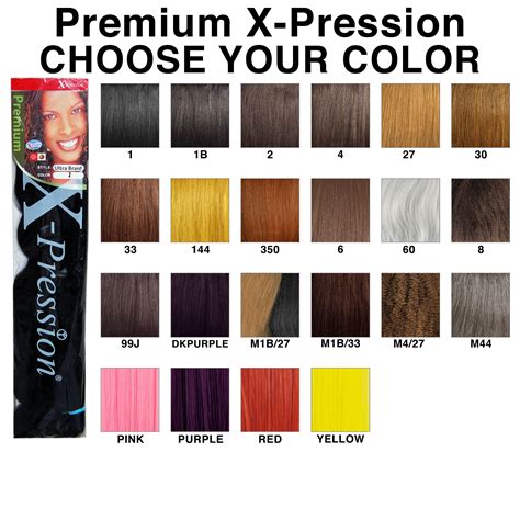 Braiding Hair Color Chart - ISUMMARYF