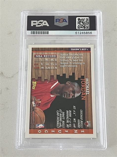 Topps Seasons Best En Fuego Michael Jordan Chicago Bulls Psa