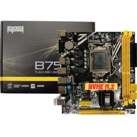 Placa Mãe Gamer Lga 1155 B75 Ddr3 M2 Nvme I3 i5 i7 Lan Giga Shopee Brasil