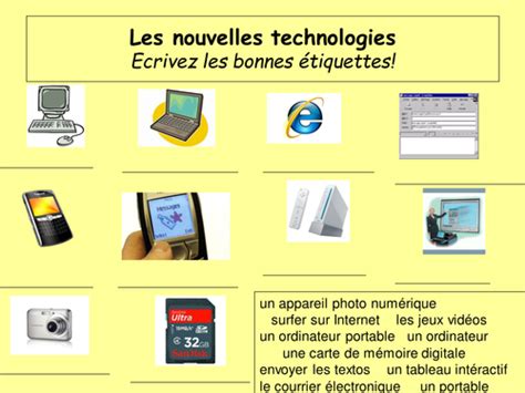 New technology: French lesson, vocabulary | Teaching Resources