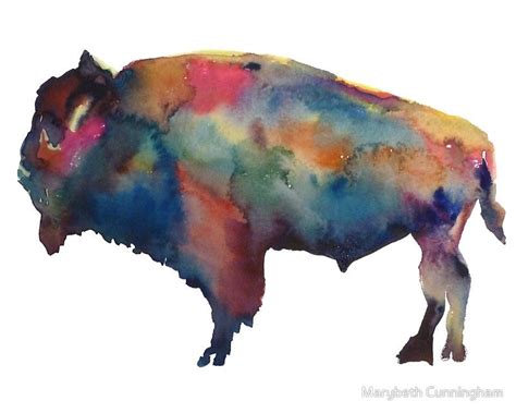 Buffalo, NY Watercolor by Marybeth Cunningham Watercolor Animals, Watercolor Art Prints, Wall ...