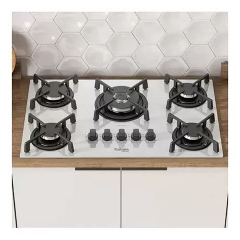 Cooktop Vitrum 5 Bocas Tripla Chama Itatiaia Branco Bivolt à venda em