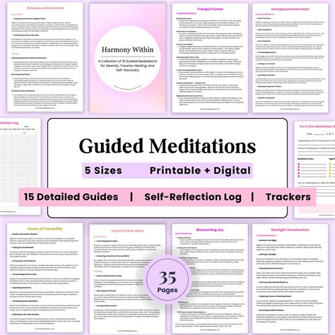 Meditation Journal Guided Meditation Prompts Digital - Etsy