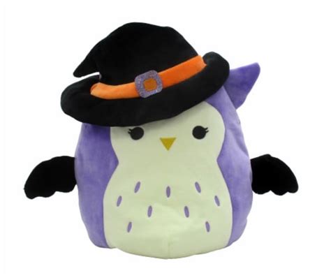 Squishmallows 10" Holly Purple Owl Witch Halloween Plush Treat Pail, 1 ...