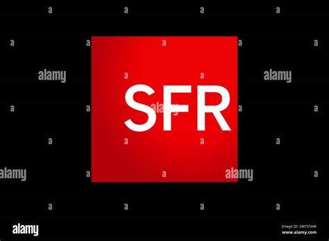 Sfr Logo Black Background Stock Photo Alamy