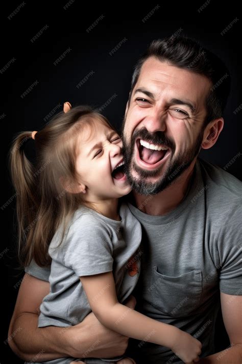 Premium Photo Shot Of A Father And Daughter Sharing A Silly Moment