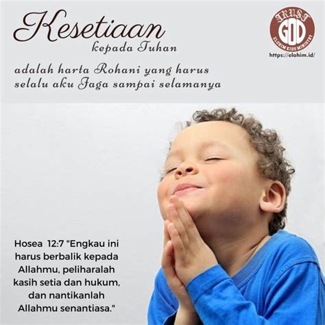 Jadilah Anak Yang Setia” Elohim Ministry