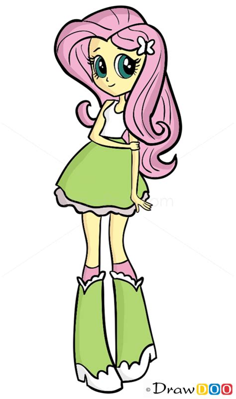 How To Draw Fluttershy Equestria Girls