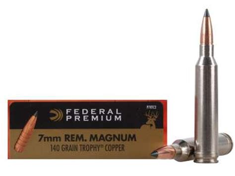 Federal 7mm Rem Mag Ammunition Vital Shok P7rtc2 140 Grain Trophy