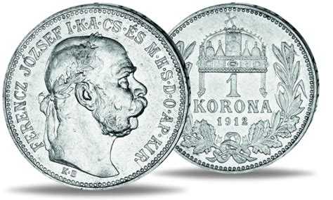 1 Krone Franz Joseph I mit Kranz Silbermünze der Habsburger Münzen