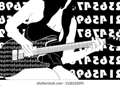 Half Naked Woman Playing Guitar Illustration Stock Illustration 1126210295 Shutterstock