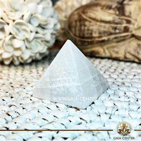 Crystal Pyramid White Selenite Gaia Center Crystal Shop In Cyprus