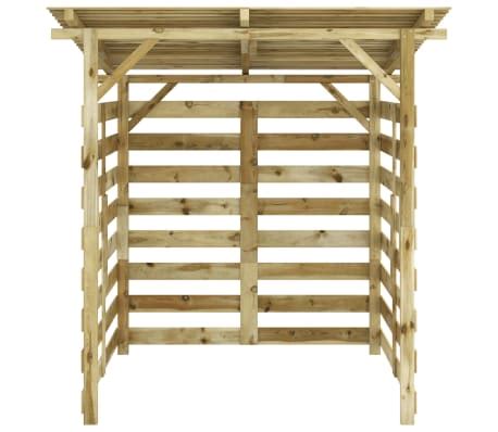 Vidaxl Abri De Stockage Du Bois De Chauffage Bois De Pin Impr Gn