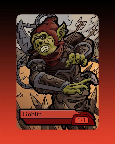 Goblin Token Custom Altered Mtg Magic The Gathering Fantasy Etsy