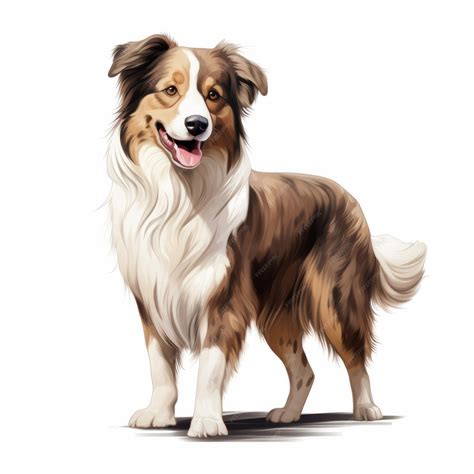 Premium AI Image | Australian Shepherd Dog Cartoon Illustration In Vector