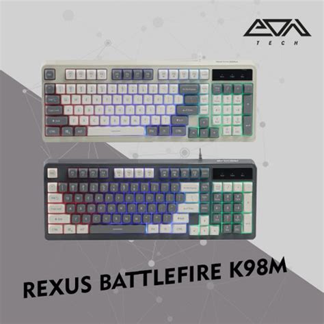 Jual Rexus Battlefire K M Wired Membrane Tkl Gaming Keyboard Cream