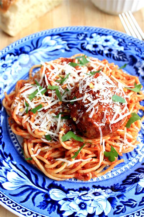 Spicy Turkey Meatballs And Spaghetti — Goldfinch And Scout