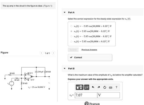 Solved The Op In The Circuit In The Figure Is Ideal Figure Part