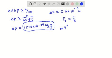 Solved What Is The Uncertainty Of The Momentum Of An Electron If We