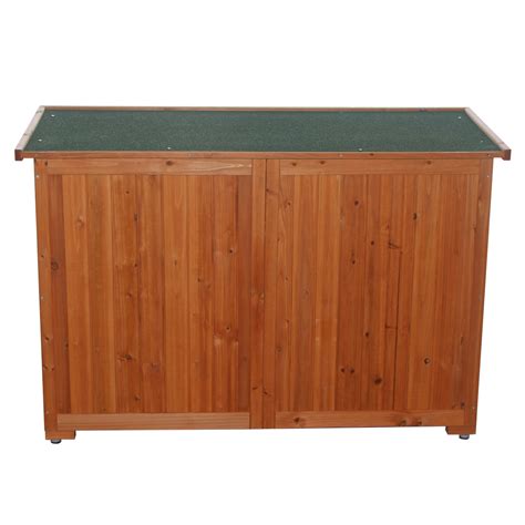 Outdoor Storage Cabinet Double Doors Fir Wooden Garden Yard Shed ...