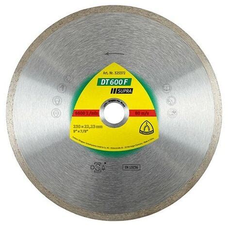 Disque diamant SUPRA DT 600 F D 200 x 1 9 x Ht 7 x 30 mm Grès cérame