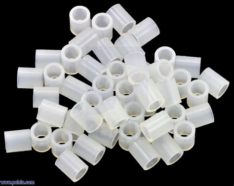 Pololu Nylon Spacer 6mm Length 5mm Od 33mm Id 50 Pack