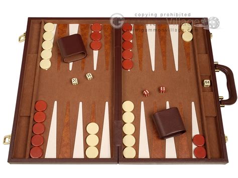 15 Inch Deluxe Backgammon Set Brown Backgammon Sets Backgammon