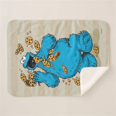 Cookie Monster Crazy Cookies Sherpa Blanket Zazzle