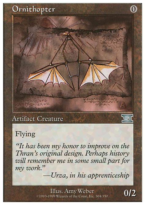 Ornithopter Price From Mtg Classic Sixth Edition