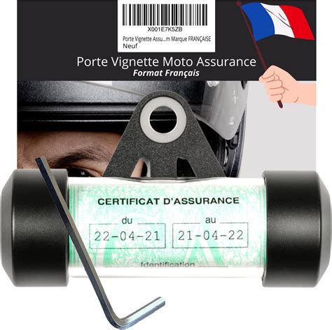 Amazon fr Porte Vignette Assurance Moto Marque FRANÇAISE Porte