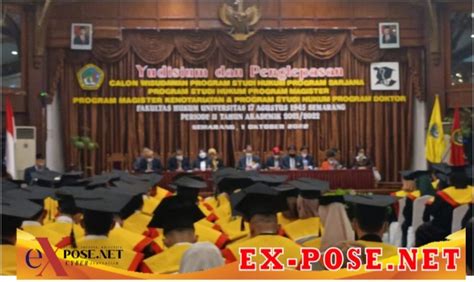 Fakultas Hukum Untag Semarang Menggelar Yudisium Dan Pelepasan Calon