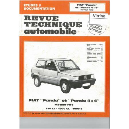 RTA Revues Techniques FIAT PANDA Et 4x4 Moteur FIRE