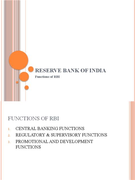 Functions of RBI | PDF