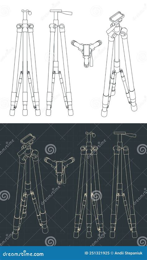 camera tripod drawings stock vector illustration  film