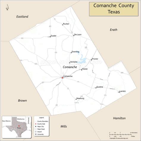 Comanche County Map Texas Where Is Located Cities Population