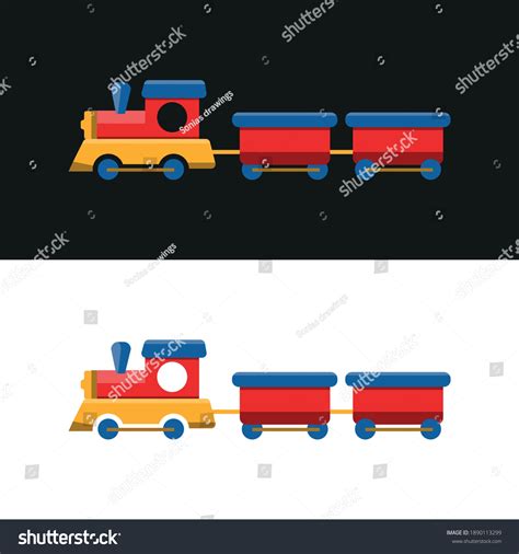 Vector Image You Draw Toy Train Stock Vector (Royalty Free) 1890113299 ...