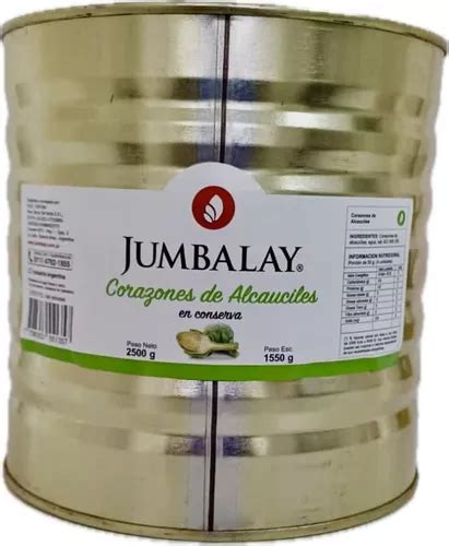 Corazon De Alcaucil En Conserva Lata X 2500 Gr Neto Jumbalay