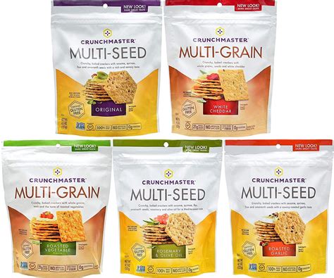 Crunchmaster Multi Seed Crackers Party Pack 5 Asst 4 5 Oz Bags